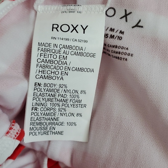 Roxy One Piece Ribbed Stripped Swimsuit - Picture 13 of 13